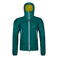 Kurtki i kamizelki sportowe męskie - Ortovox Westalpen Swisswool, kurtka ocieplana, męska, turkusowa - miniaturka - grafika 1