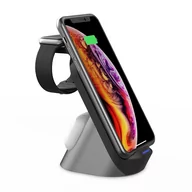 Stacje dokujące do telefonów - Tech-Protect Ładowarka Indukcyjna 3w1 H18 Wireless Charging Station Black - miniaturka - grafika 1