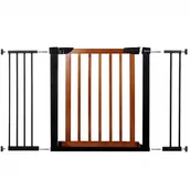 Zabezpieczenia dla dzieci - Bramka zabezpieczająca rozporowa do 124cm brązowo-czarna SG0003BC - miniaturka - grafika 1