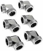 Chłodzenie wodne - RAIJINTEK PELIAS D160906 Złącze 16mm adapter 90 stopni - 6-pak srebrny - miniaturka - grafika 1