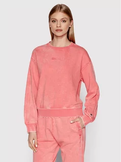 Bluzy damskie - Champion Bluza Multicolour Embroidered 114942 Różowy Boxy Fit - grafika 1
