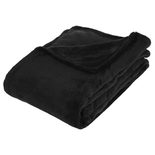 Atmosphera Czarna pluszowy koc 130x180 cm 131648J - Koce - miniaturka - grafika 1