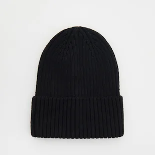 Reserved - Strukturalna czapka beanie - Czarny - Czapki dla dzieci - miniaturka - grafika 1