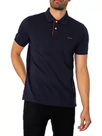 Koszulki męskie - GANT Męska koszulka polo REG Contrast Pique SS Rugger, Evening Blue, standardowa, niebieski (Evening Blue), XXL - miniaturka - grafika 1