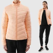 Kurtki damskie - Kurtka Damska 4F Pikowana Puchowa Przejściowa Pomarańczowa 4FWSS24TDJAF350 L Pomarańczowy - miniaturka - grafika 1