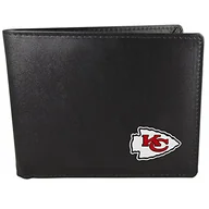 Portfele - NFL Siskiyou Sports męski Kansas City Chiefs dwukrotny portfel jeden rozmiar czarny - miniaturka - grafika 1