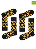 Skarpetki męskie - Happy Socks Skarpety (2 pary) w kolorze czarnym - miniaturka - grafika 1