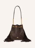 Torebki damskie - Marc Cain Torba Worek Z Ćwiekami braun - miniaturka - grafika 1