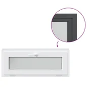 Tablice i flipcharty - vidaXL Okno piwniczne RISOR 100x40 cm uchylne 3 szyby antracyt - miniaturka - grafika 1