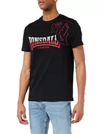 Koszulki męskie - Lonsdale koszulka męska melplash, czarny/czerwony/biały, 3XL - miniaturka - grafika 1
