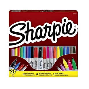 Sharpie Permanent Marker Fine zestaw 20 szt. Fine, Ultra Fine, Chisel, 2079809 2079809 - Markery permanentne - miniaturka - grafika 1