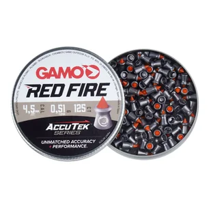 Gamo - Śrut Diabolo AccuTek Red Fire - Kaliber 4,5 mm - 125 sztuk - 6322711-AK - Amunicja do wiatrówek - miniaturka - grafika 1
