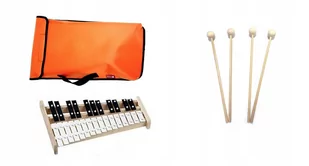 Dzwonki Chromatyczne 27-ton Kaja + 4 pałki + pokrowiec pomarańczowy - Instrumenty perkusyjne - miniaturka - grafika 1