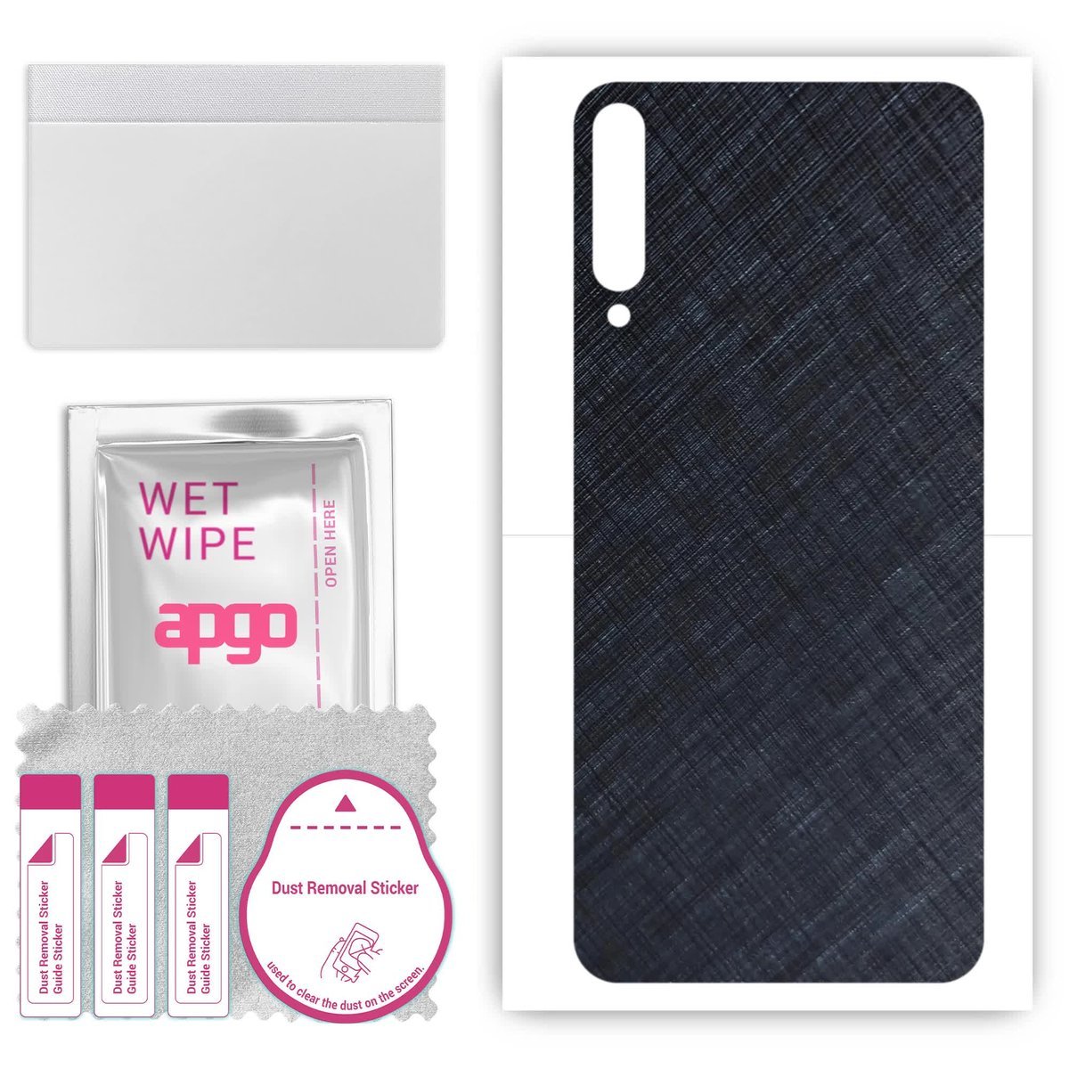 Folia naklejka skórka strukturalna na TYŁ do Honor Play 3 - Tytan Niebieski - apgo SKINS