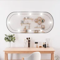 Lustra - Lustro ścienne z oświetleniem LED 45x100 cm szklane owalne - miniaturka - grafika 1