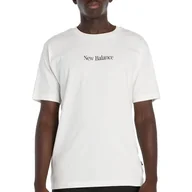 Koszulki męskie - Koszulka męska New Balance N Collage MT6161TQSST - biała - miniaturka - grafika 1