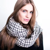 Apaszki i szaliki damskie - Art of Polo Szalik Kraciasta esencja - miniaturka - grafika 1