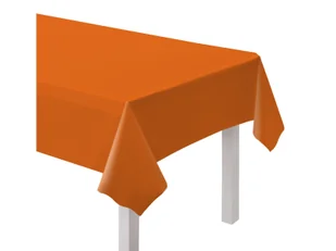 Obrus papierowy pomarańczowy - 137 x 274 cm - 1 szt. - Dekoracje i nakrycia stołu na imprezę - miniaturka - grafika 1