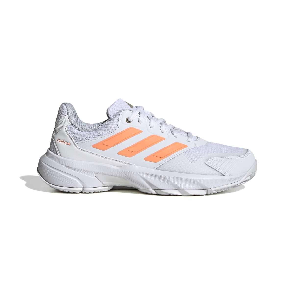Damskie buty tenisowe adidas Courtjam Control 3 Tennis Shoes Ftwr White/Beam Orange/Crystal White EUR 38 2/3