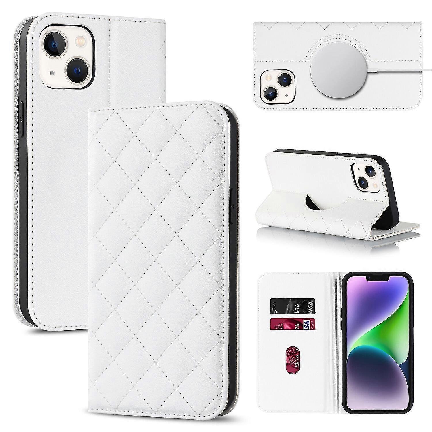 Nowe magnetyczne etui ochronne przed kradzieżą dla iPhone'a 14, dopasowanie ładowania magnetycznego, skóra Pu + materiał TPU, konstrukcja portfela,...