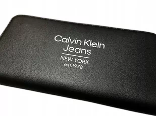 PORTFEL DAMSKI CALVIN KLEIN JEANS NOWY CKJ DUŻY PREZENT  czarny nap - Portfele - miniaturka - grafika 1