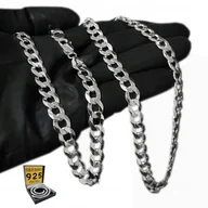 Łańcuszki - GRUBY Łańcuszek Srebrny 7mm PEŁNY SREBRO pr.925 Łańcuch DIAMENTOWANY - miniaturka - grafika 1