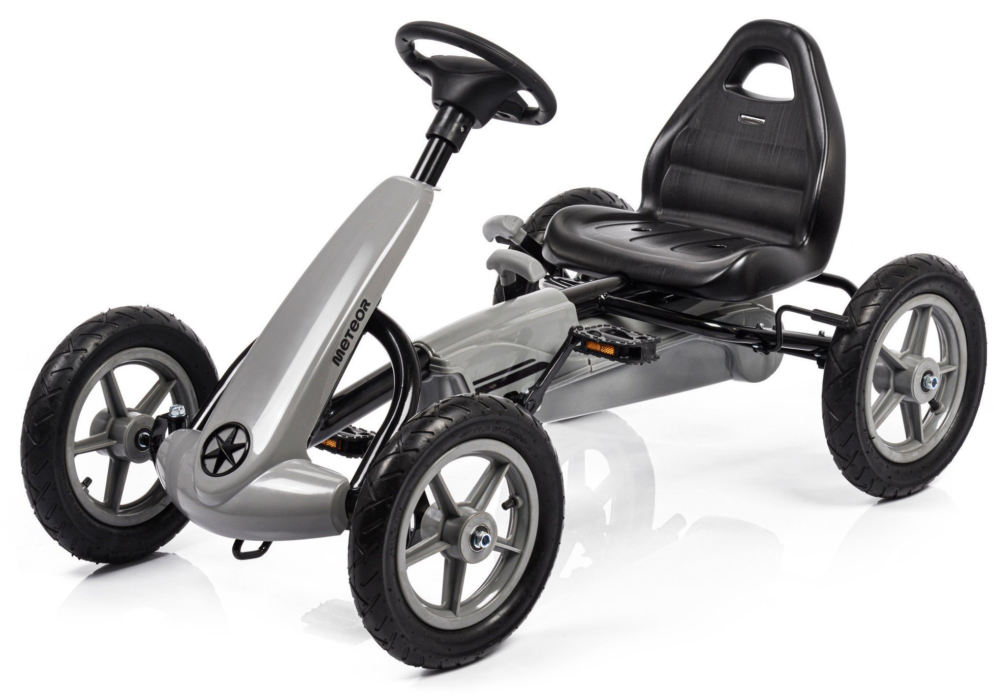 Gokart na pedały Meteor GM/1904 ciemny szary Uniwersalny