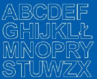 Dekoratorstwo - Litery samoprzylepne z połyskiem, niebieskie, 4 cm - miniaturka - grafika 1