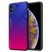 Etui i futerały do telefonów - Pokrowiec Do Apple iPhone XS MAX Etui w FIOLETOWO - CZERWONY TPU Obudowa Case Cover Plecki Ochronny Cadorabo - miniaturka - grafika 1