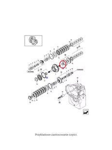 NEW HOLLAND CASE Pierścień kosza skrzyni biegów LM CNH 85806781 85806781 - Części i akcesoria do maszyn rolniczych - miniaturka - grafika 1