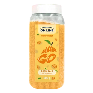On Line Fruity Shot Mango, sól do kąpieli, 800 g - Kosmetyki do kąpieli - miniaturka - grafika 1
