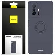 Etui i futerały do telefonów - Spacecase Etui Silicone Ring Xiaomi Mi 11T/11T Pro black - miniaturka - grafika 1