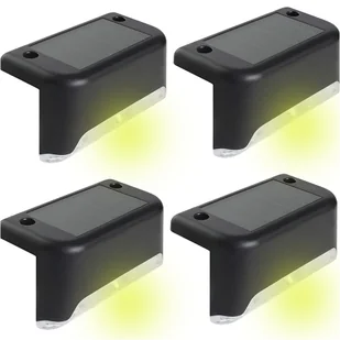 Lampa solarna ogrodowa LED na taras balkon schody balustradę z czujnikiem zmierzchu akumulator AAA czarna - Lampy ogrodowe - miniaturka - grafika 16