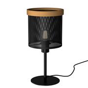 Lampy stojące - Luminex Beril 3748 Lampa stołowa lampka 1x60W E27 czarny/naturalny - miniaturka - grafika 1