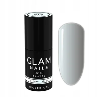Lakier hybrydowy Glam Nails 513 Silver Mist 6ml - Lakiery hybrydowe - miniaturka - grafika 1
