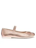 Buty dla chłopców - Geox Baleriny Jr Plie' J4555D 44 C8014 S Różowe złoto - miniaturka - grafika 1