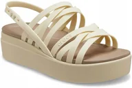 Sandały damskie - Sandały Damskie Crocs Brooklyn Strappy Beżaowe 206751 Rozmiar 37.5 - miniaturka - grafika 1