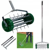 Wertykulatory i aeratory - Aerator Wertykulator Ręczny Obrotowy Walcowy Kolce Trawy Trawnika 42 Cm - miniaturka - grafika 1