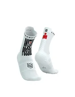Skarpetki sportowe męskie - COMPRESSPORT Skarpetki do biegania wysokie PRORACING SOCKS V4.0 RUN HIGH IRONMAN 2025 white - miniaturka - grafika 1