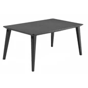 Stoły ogrodowe - ALLIBERT Stół ogrodowy Lima, grafitowy, 98x157x74 cm - miniaturka - grafika 1