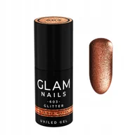 Lakiery hybrydowe - Lakier hybrydowy Glam Nails 603 Bronze Glint 6ml - miniaturka - grafika 1