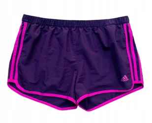 Adidas Damskie Spodenki Szorty Sportowe Fioletowe M - Spodenki damskie - miniaturka - grafika 1