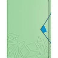 Segregatory - Teczka z przegródkami Leitz Urban Chic, PP, A4, mieści 250 kartek, zielona 39970050 - miniaturka - grafika 1
