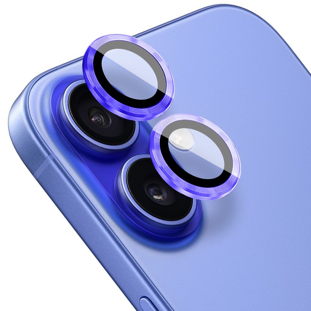Osłona aparatu, szkło 9H do iPhone 16 Plus, 1 zestaw, ultramaryna