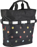 Koszyki rowerowe - KLICKfix Klickfix torba na rower, kosz, owalna, S, czarny, 34 x 31 x 17.5 cm 0309DO_Dots - miniaturka - grafika 1