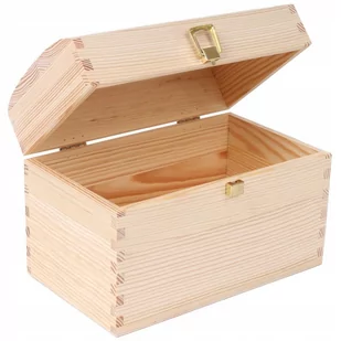 Kuferek Pudełko Drewniane Z Zamkiem 25X15X17 Cm - Pudełka i szkatułki - miniaturka - grafika 1