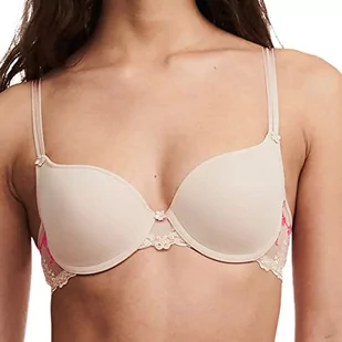 Passionata Damski nakrycie, White Nights t-shirt biustonosz, Dune/Pink Fluo, P50750, Dune/Pink Fluo, 100C - Biustonosze - miniaturka - grafika 1