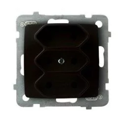 Ospel elektro Gniazdo Potrójne EURO - Karo GP-3S/M/40 - Gniazdka elektryczne - miniaturka - grafika 1