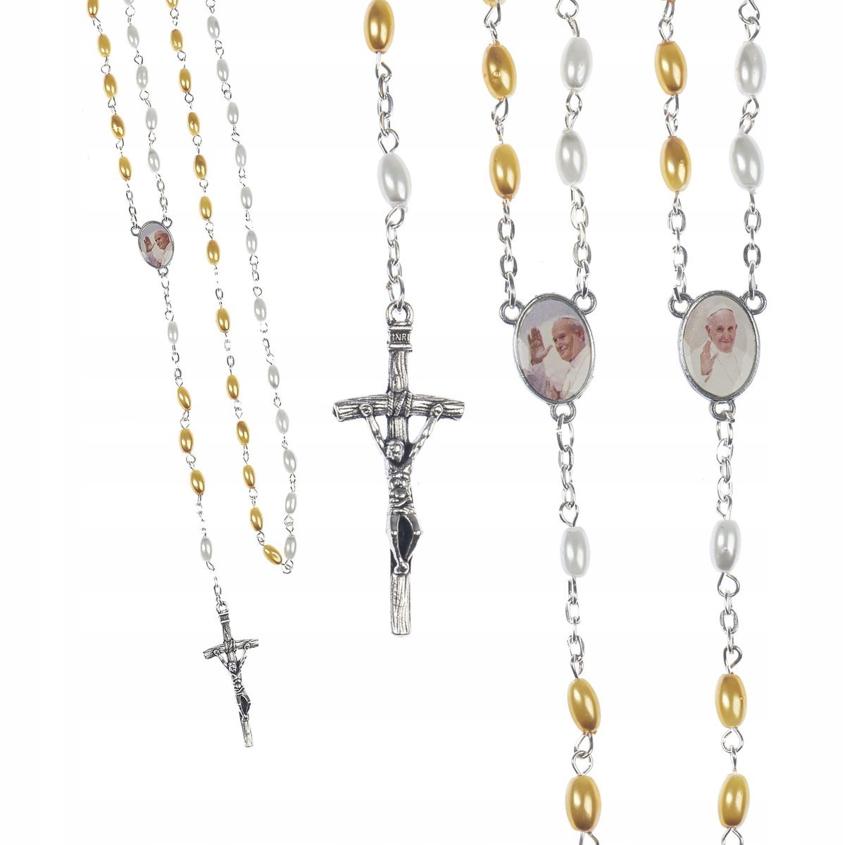 Różaniec Upominek Jan Paweł Ii I Św Franciszek W Barwach Papieskich Prezent