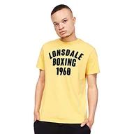 Koszulki męskie - Lonsdale Męski t-shirt Pitsligo, żółty/czarny, M - miniaturka - grafika 1